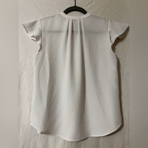 Calvin Klein XS White Short Sleeve Blouse - Picture 2 of 5